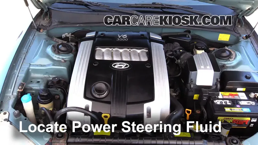 2004 Hyundai XG350 L 3.5L V6 Power Steering Fluid Check Fluid Level